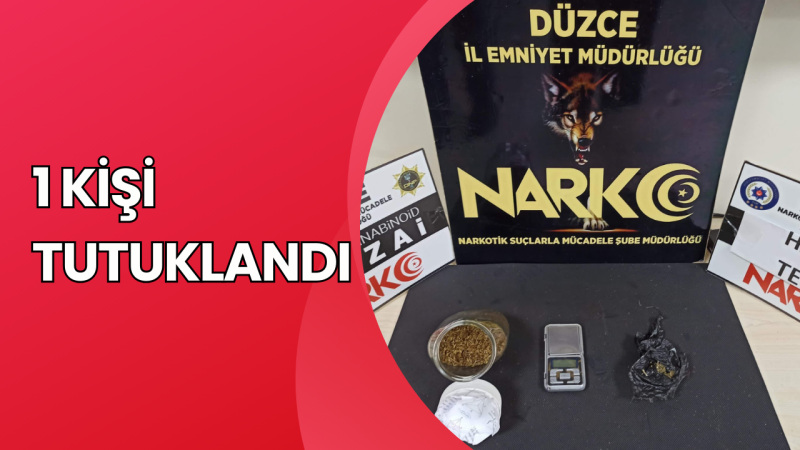 Düzce'de Uyuşturucu Operasyonunda 2 Kişi Yakalandı