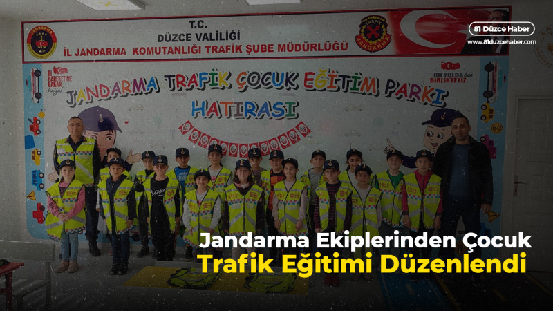 Jandarma Ekiplerinden Çocuk Trafik Eğitimi Düzenlendi
