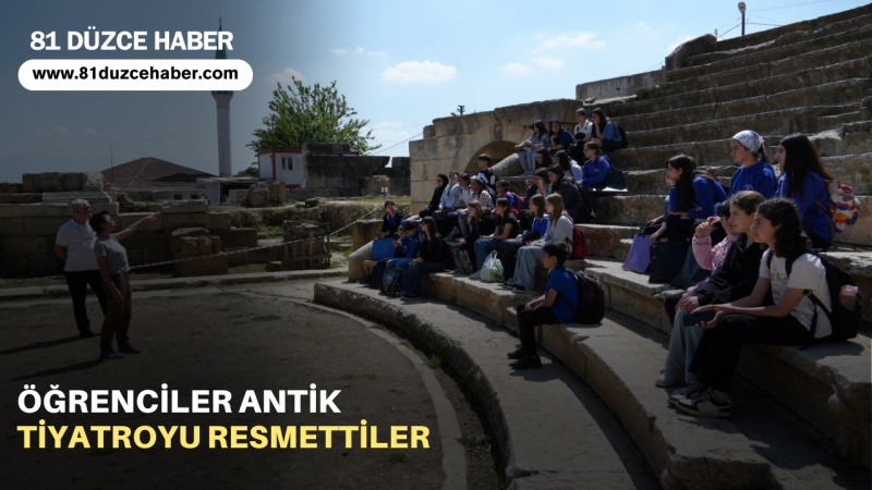 ÖĞRENCİLER ANTİK TİYATROYU RESMETTİLER