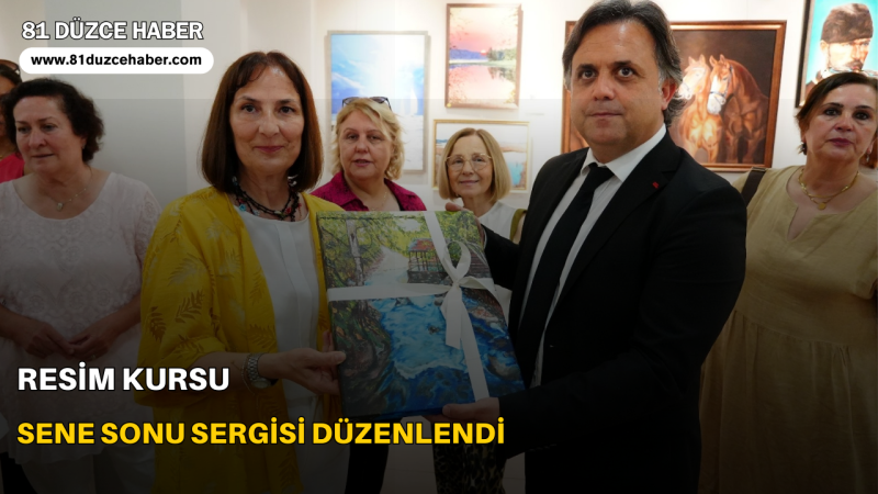 RESİM KURSU SENE SONU SERGİSİ DÜZENLENDİ