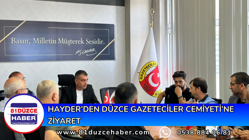 HAYDER’den Düzce Gazeteciler Cemiyeti’ne Ziyaret