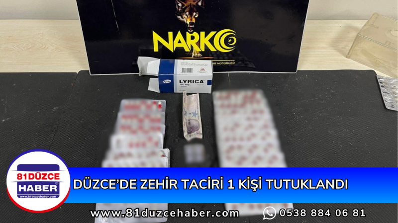 DÜZCE’DE ZEHİR TACİRİ 1 KİŞİ TUTUKLANDI