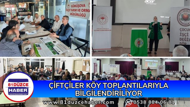 ÇİFTÇİLER KÖY TOPLANTILARIYLA BİLGİLENDİRİLİYOR