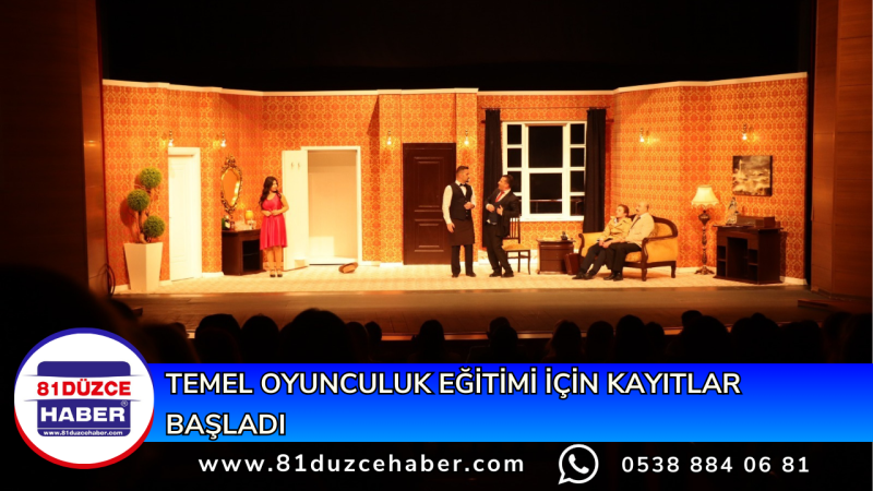 TEMEL OYUNCULUK EĞİTİMİ İÇİN KAYITLAR BAŞLADI