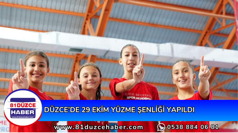 DÜZCE’DE 29 EKİM YÜZME ŞENLİĞİ YAPILDI