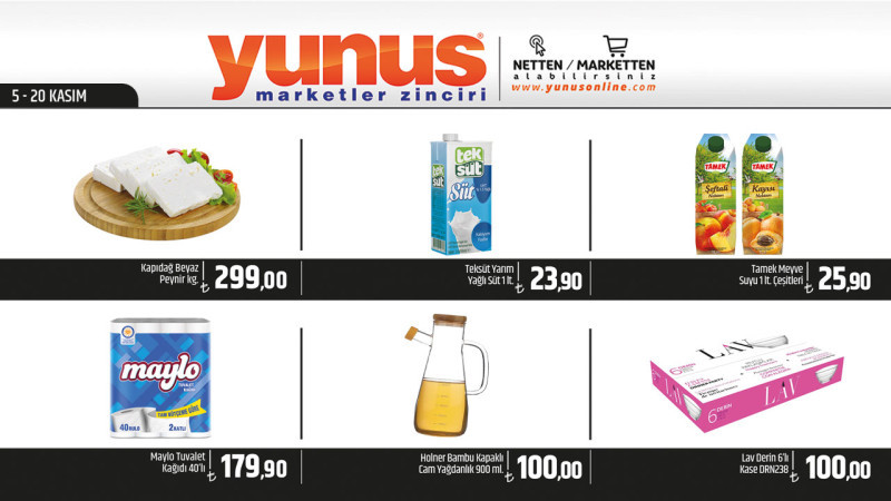 YUNUS MARKET 5-20 KASIM İLANI