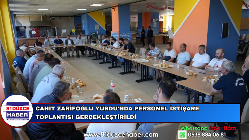 CAHİT ZARİFOĞLU YURDU'NDA PERSONEL İSTİŞARE TOPLANTISI GERÇEKLEŞTİRİLDİ