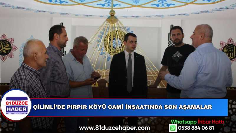 Çilimli'de Pırpır Köyü Cami İnşaatında Son Aşamalar