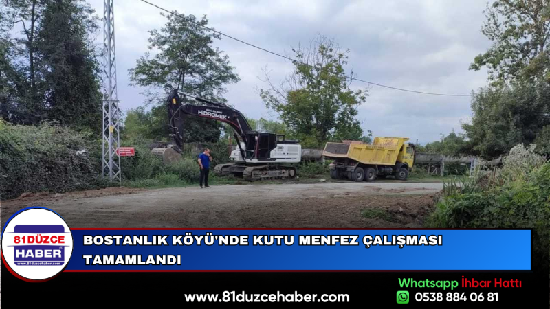 Bostanlık Köyü'nde Kutu Menfez Çalışması Tamamlandı