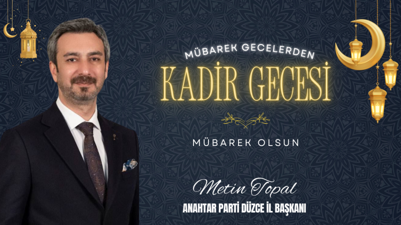 METİN TOPAL KADİR GECESİ REKLAM İLANI