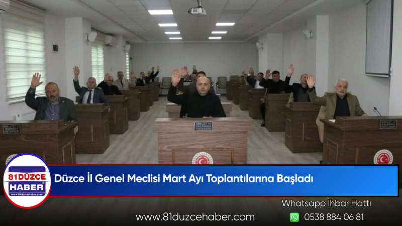 Düzce İl Genel Meclisi Mart Ayı Toplantılarına Başladı