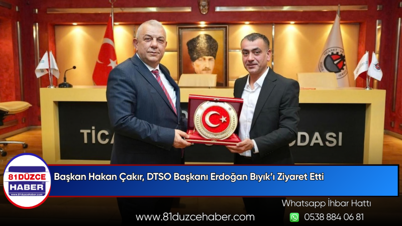 Başkan Hakan Çakır, DTSO Başkanı Erdoğan Bıyık’ı Ziyaret Etti