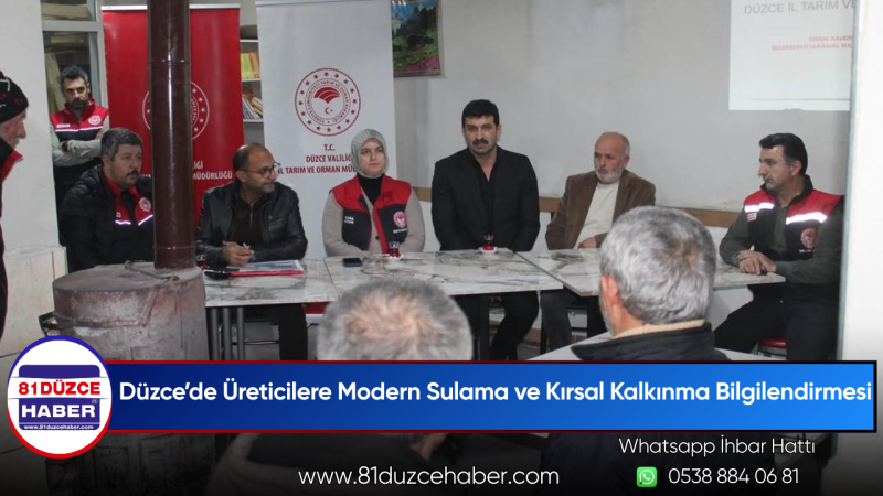 Düzce’de Üreticilere Modern Sulama ve Kırsal Kalkınma Bilgilendirmesi