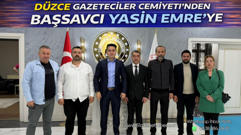 Düzce Gazeteciler Cemiyeti’nden Başsavcı Yasin Emre’ye Ziyaret