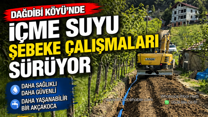 Dağdibi Köyü’nde İçme Suyu Şebeke Çalışmaları Sürüyor