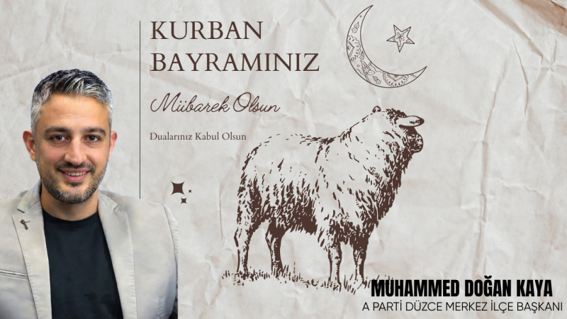 MUHAMMED DOĞAN KAYA KURBAN BAYRAMI REKLAM MESAJI