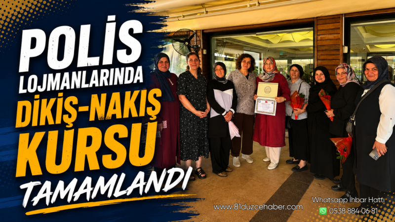 Polis Lojmanlarında Dikiş-Nakış Kursu Tamamlandı