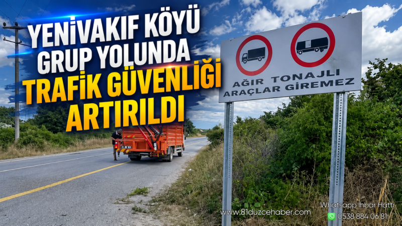 Yenivakıf Köyü Grup Yolunda Trafik Güvenliği Artırıldı