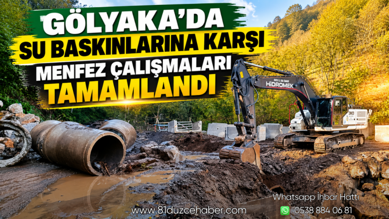 Gölyaka’da Su Baskınlarına Karşı Menfez Çalışmaları Tamamlandı