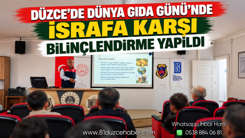 Düzce’de Dünya Gıda Günü’nde İsrafa Karşı Bilinçlendirme Yapıldı