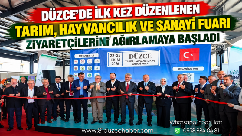 Düzce’de İlk Kez Düzenlenen Tarım, Hayvancılık ve Sanayi Fuarı Ziyaretçilerini Ağırlamaya Başladı
