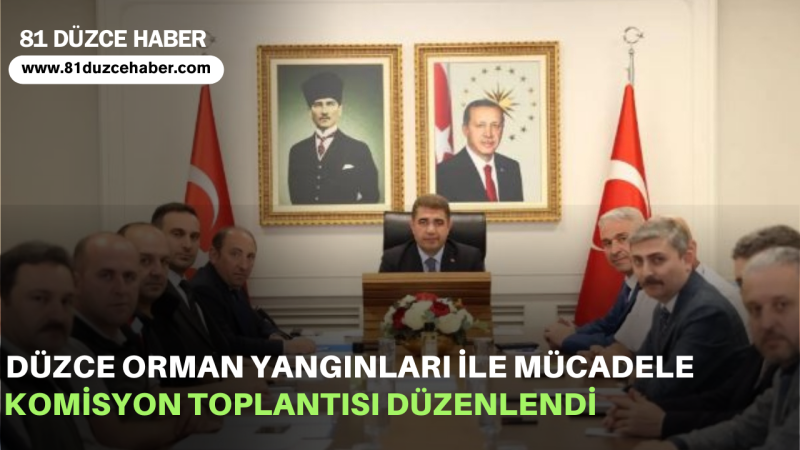 Düzce Orman Yangınları İle Mücadele Komisyon Toplantısı Düzenlendi