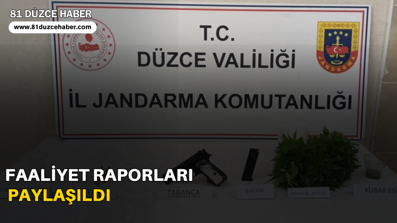 FAALİYET RAPORLARI PAYLAŞILDI