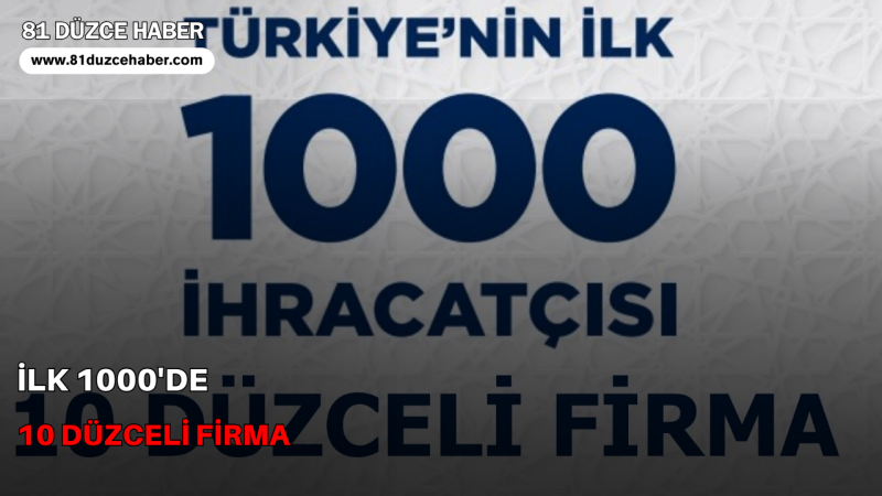 İlk 1000'de 10 Düzceli Firma