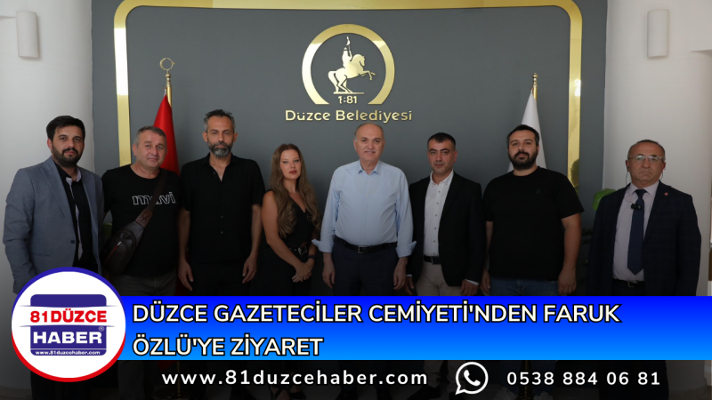 Düzce Gazeteciler Cemiyeti'nden Faruk Özlü'ye Ziyaret 