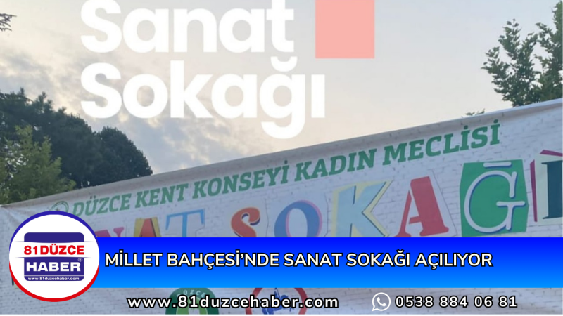 Millet Bahçesi’nde Sanat Sokağı Açılıyor