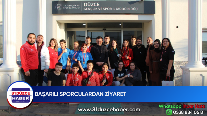 BAŞARILI SPORCULARDAN ZİYARET