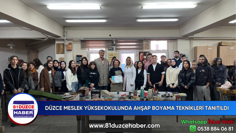 Düzce Meslek Yüksekokulunda Ahşap Boyama Teknikleri Tanıtıldı