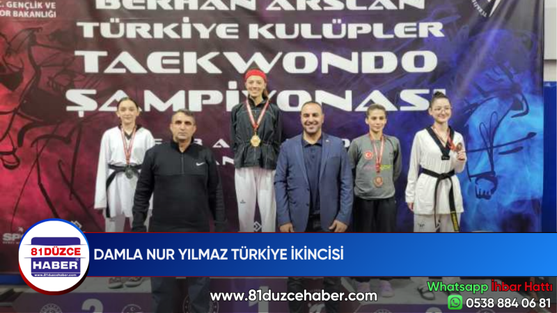 DAMLA NUR YILMAZ TÜRKİYE İKİNCİSİ