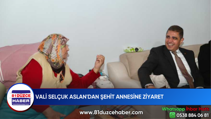 VALİ SELÇUK ASLAN'DAN ŞEHİT ANNESİNE ZİYARET