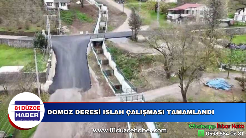 DOMOZ DERESİ ISLAH ÇALIŞMASI TAMAMLANDI