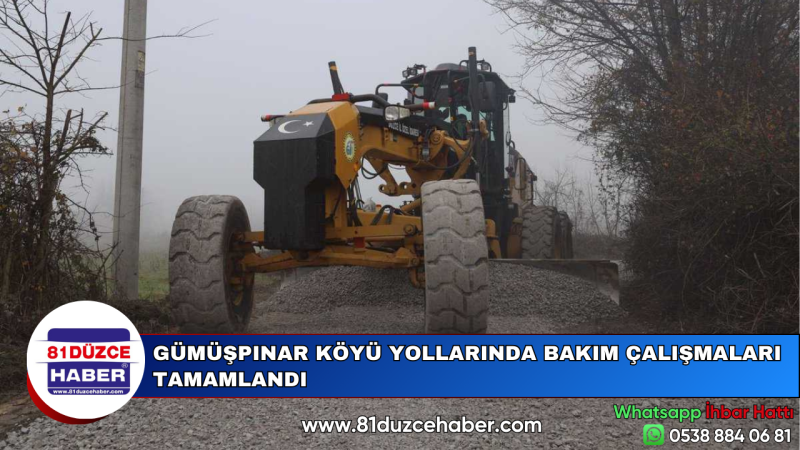 GÜMÜŞPINAR KÖYÜ YOLLARINDA BAKIM ÇALIŞMALARI TAMAMLANDI