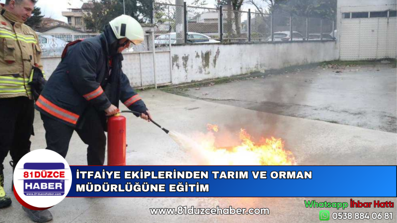 İTFAİYE EKİPLERİNDEN TARIM VE ORMAN MÜDÜRLÜĞÜNE EĞİTİM 