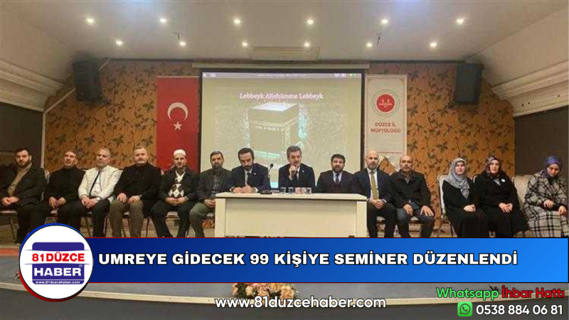 UMREYE GİDECEK 99 KİŞİYE SEMİNER DÜZENLENDİ