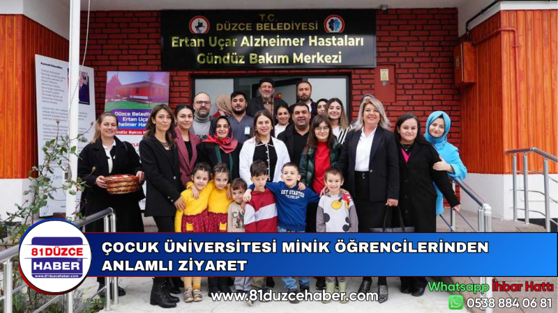 ÇOCUK ÜNİVERSİTESİ MİNİK ÖĞRENCİLERİNDEN ANLAMLI ZİYARET