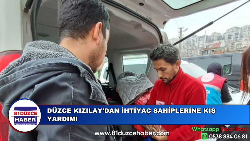 DÜZCE KIZILAY'DAN İHTİYAÇ SAHİPLERİNE KIŞ YARDIMI