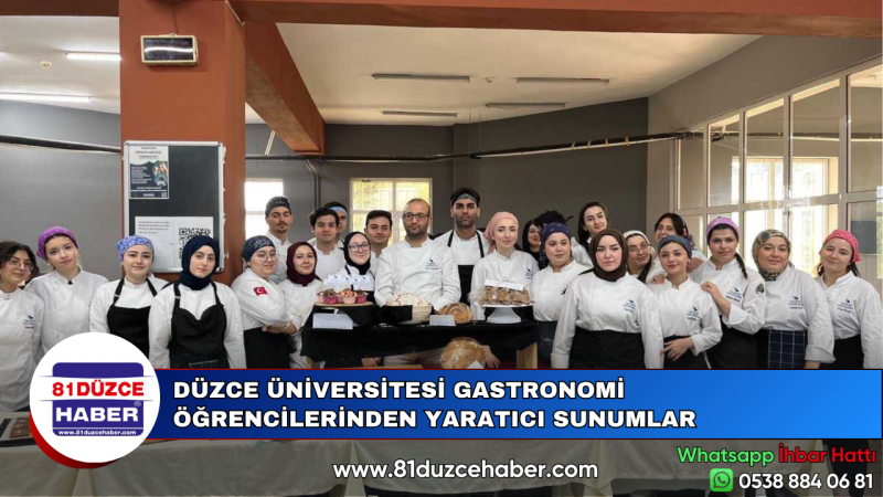 DÜZCE ÜNİVERSİTESİ GASTRONOMİ ÖĞRENCİLERİNDEN YARATICI SUNUMLAR