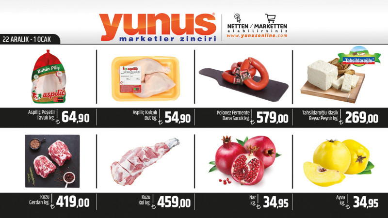 YUNUS MARKET 22ARALIK - 1OCAK İLANI