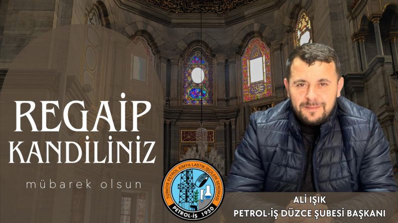 ALİ IŞIK REGAİP KANDİLİ İLANI