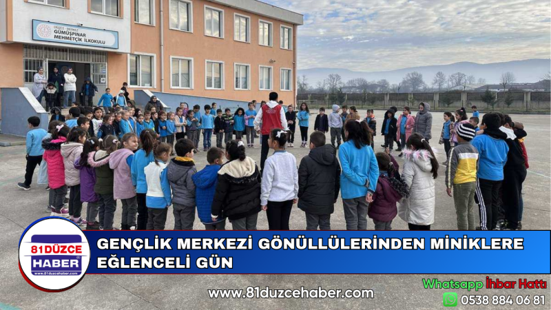 GENÇLİK MERKEZİ GÖNÜLLÜLERİNDEN MİNİKLERE EĞLENCELİ GÜN