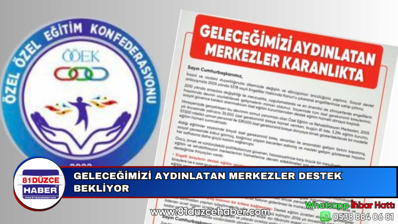 GELECEĞİMİZİ AYDINLATAN MERKEZLER DESTEK BEKLİYOR