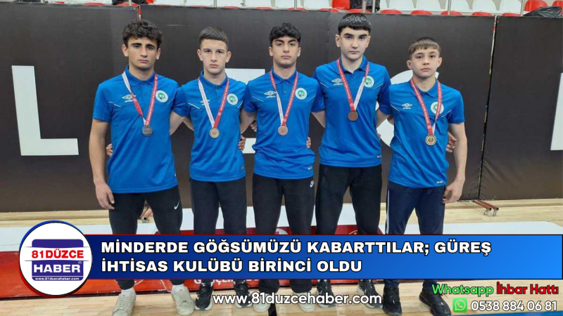 MİNDERDE GÖĞSÜMÜZÜ KABARTTILAR; GÜREŞ İHTİSAS KULÜBÜ BİRİNCİ OLDU