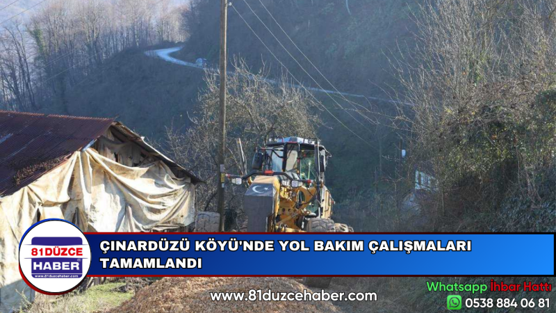 ÇINARDÜZÜ KÖYÜ'NDE YOL BAKIM ÇALIŞMALARI TAMAMLANDI