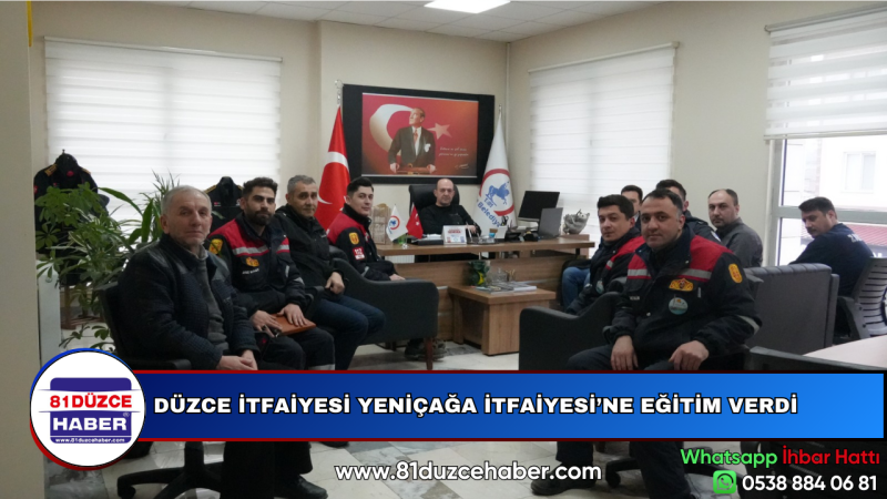 DÜZCE İTFAİYESİ YENİÇAĞA İTFAİYESİ’NE EĞİTİM VERDİ