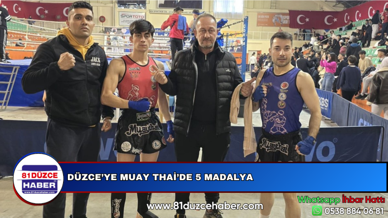 DÜZCE’YE MUAY THAİ’DE 5 MADALYA