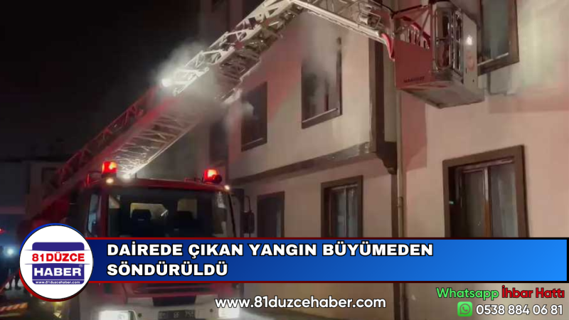 DAİREDE ÇIKAN YANGIN BÜYÜMEDEN SÖNDÜRÜLDÜ